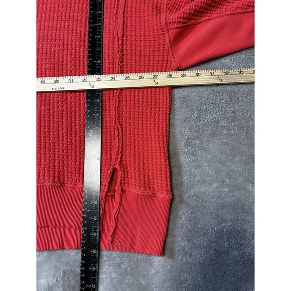 American Eagle Seriously Lived-In Waffle Knit Long Sleeve Top Oversized - Picture 7 of 7